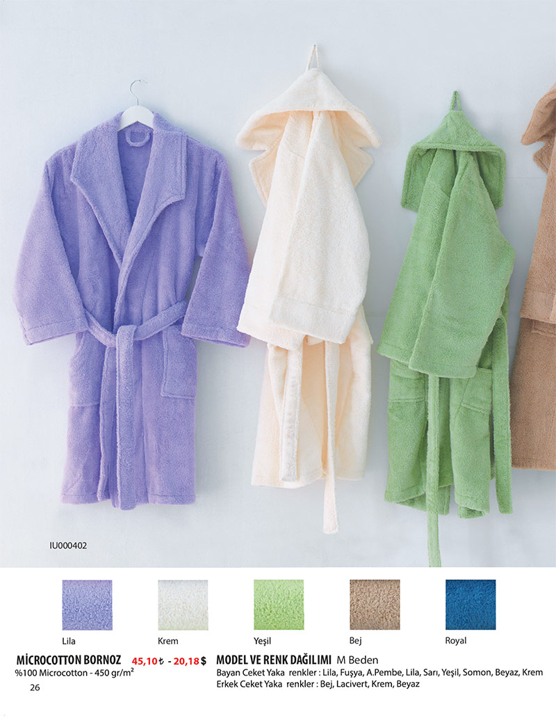 Zero twist acket collar model micro cotton bathrobe producer exporter