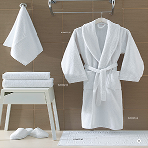 Organic Cotton Bathrobes Healty Hotel logo Sauna Spa hammam towel bathrobe slipper bathmat sauna peshtemal skirt Producer exporter