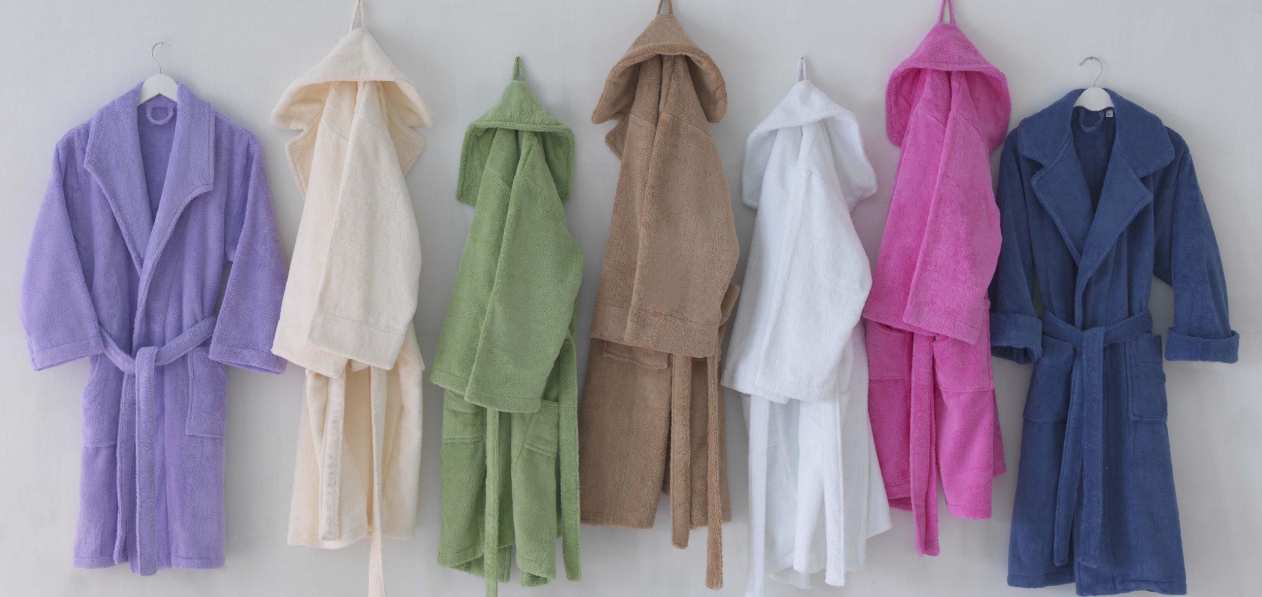 Zero Twist Micro cotton ceket yaka bornoz